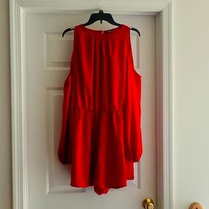 Sexy cold shoulder romper